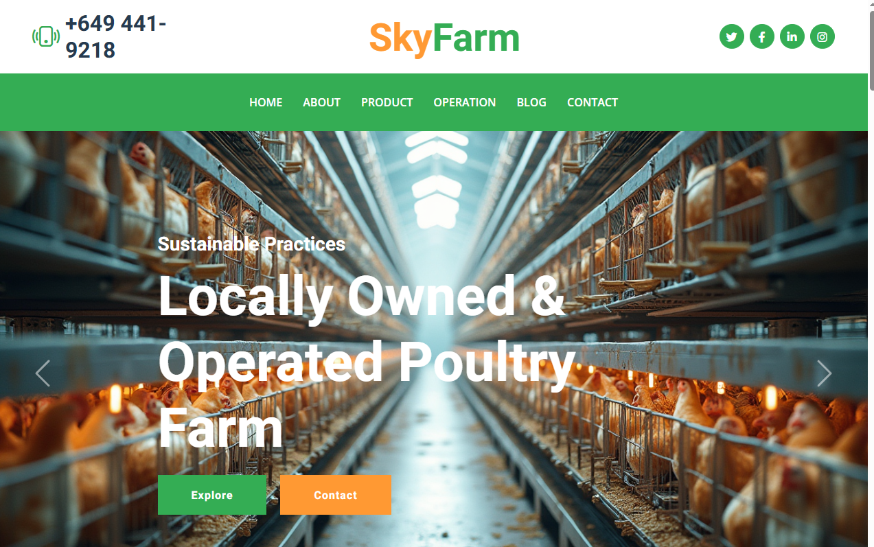Portfolio Website Agri-Tech Skyfarm - Jasa Website Indonesia Global